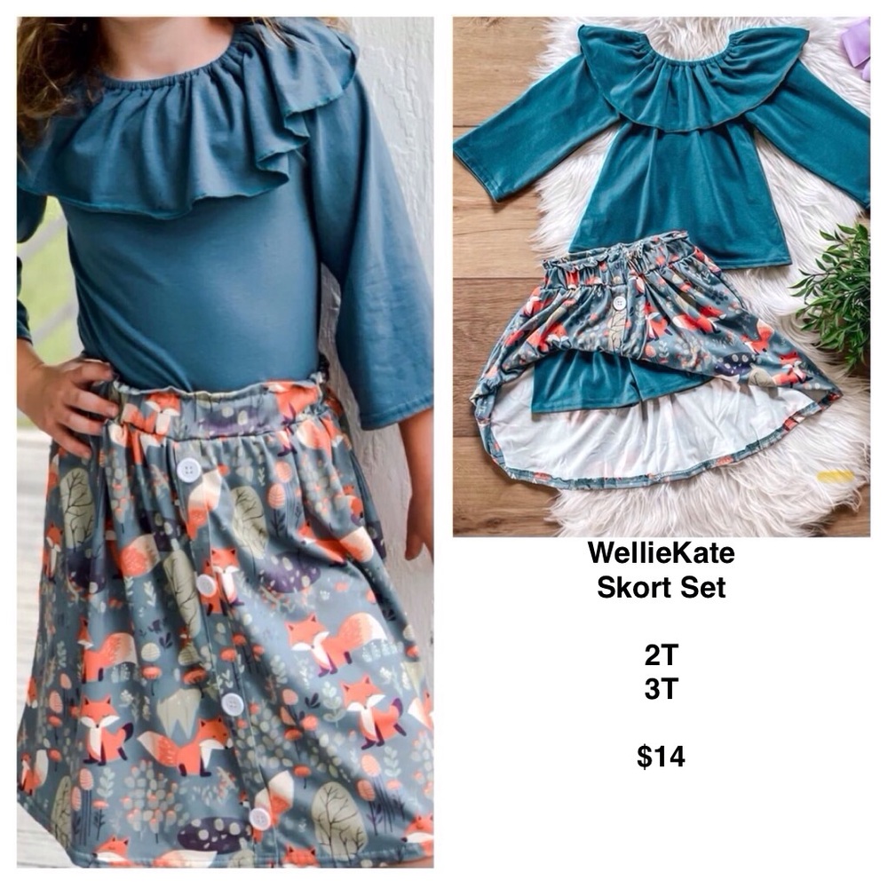 Skort Set 2 pc Fox print